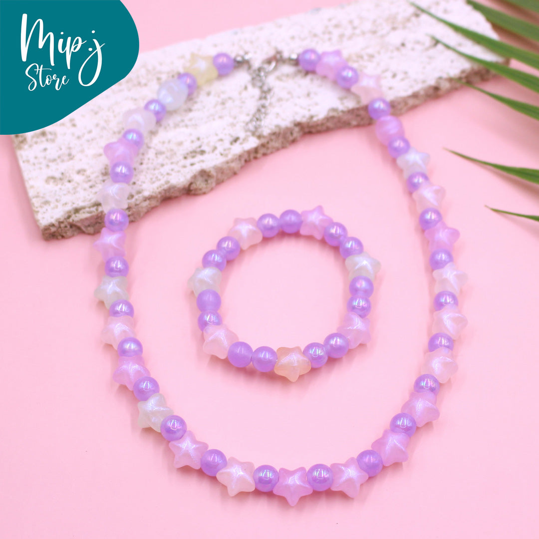 Disney star kids jewlery set bracelet and necklace