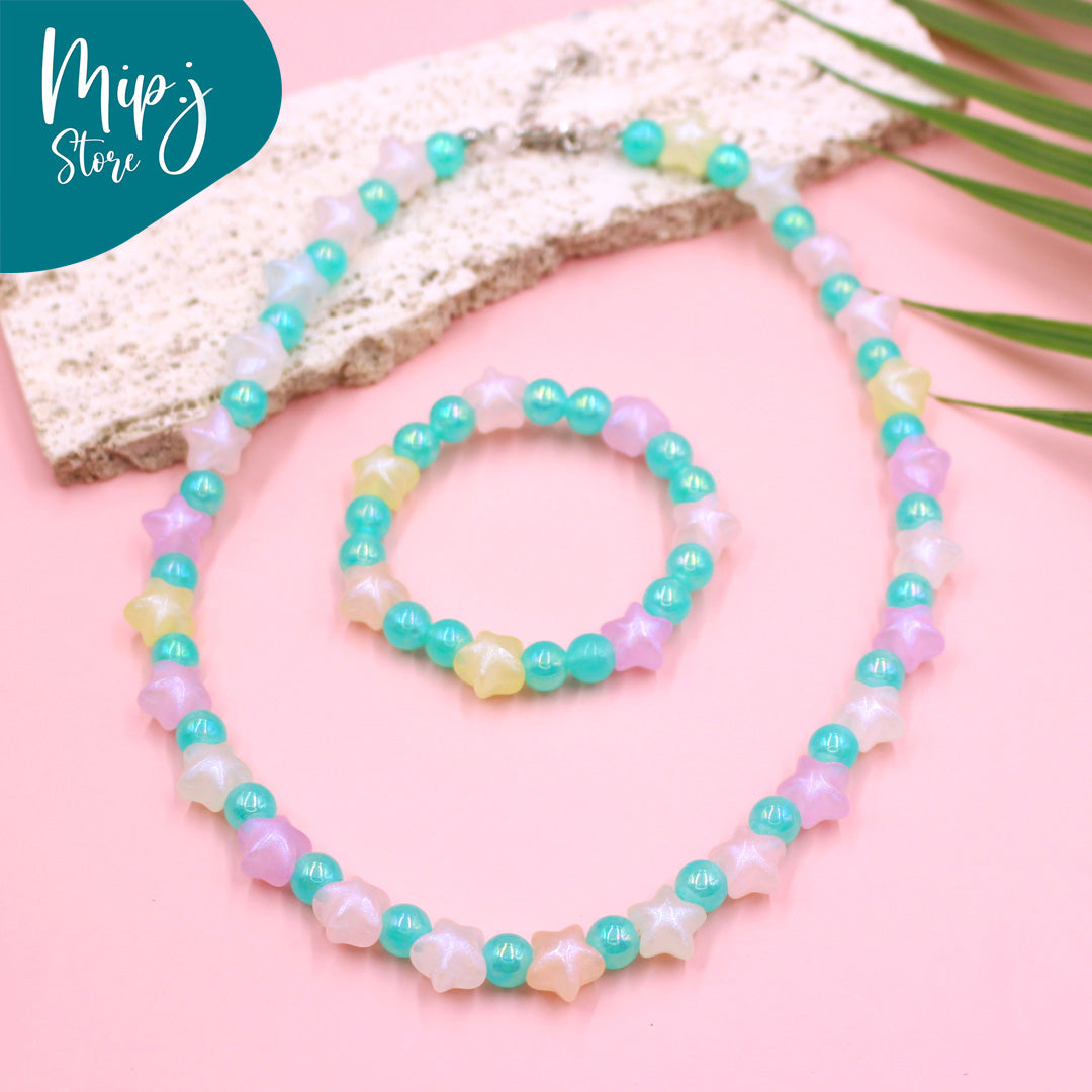 Disney star kids jewlery set bracelet and necklace