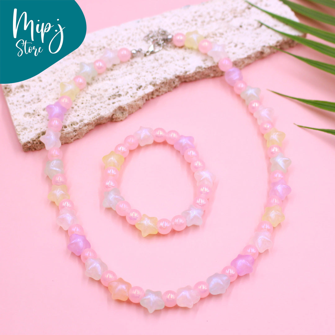 Disney star kids jewlery set bracelet and necklace