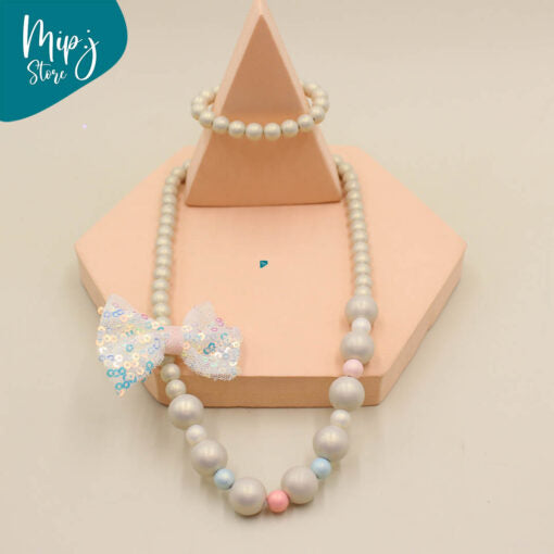 Mermaid Bow necklaces and bracelets set