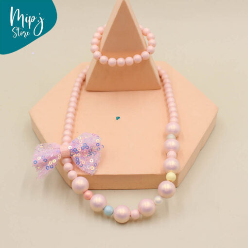 Mermaid Bow necklaces and bracelets set