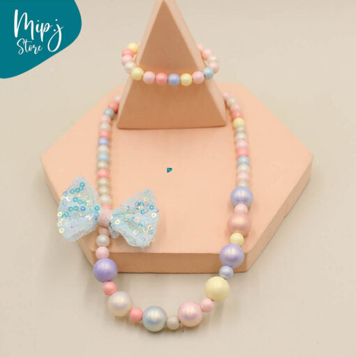 Mermaid Bow necklaces and bracelets set