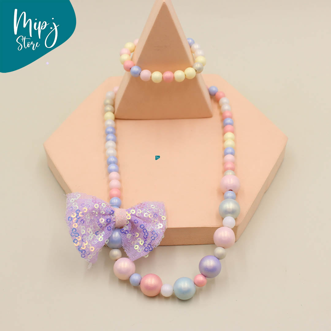 Mermaid Bow necklaces and bracelets set