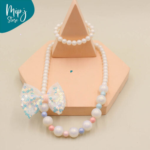 Mermaid Bow necklaces and bracelets set