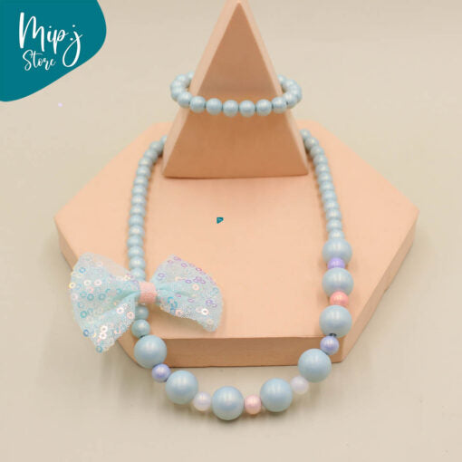 Mermaid Bow necklaces and bracelets set
