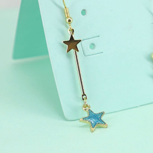 Odd Space Star Earing With 925 Silver Tip