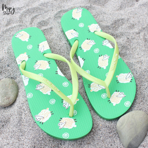 Sheep flip flop slippers for ladies