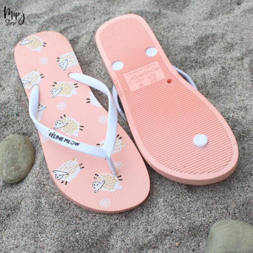 Sheep flip flop slippers for ladies