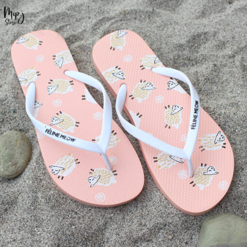 Sheep flip flop slippers for ladies