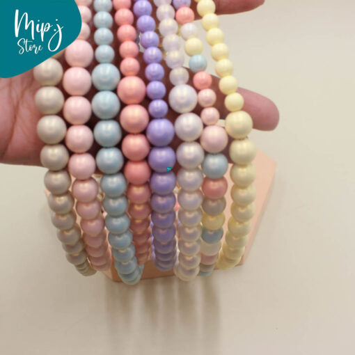 Shiny Pearl necklace and bracelet set