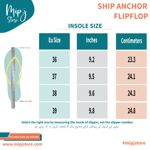 Ship Anchor ladies flipflop slippers