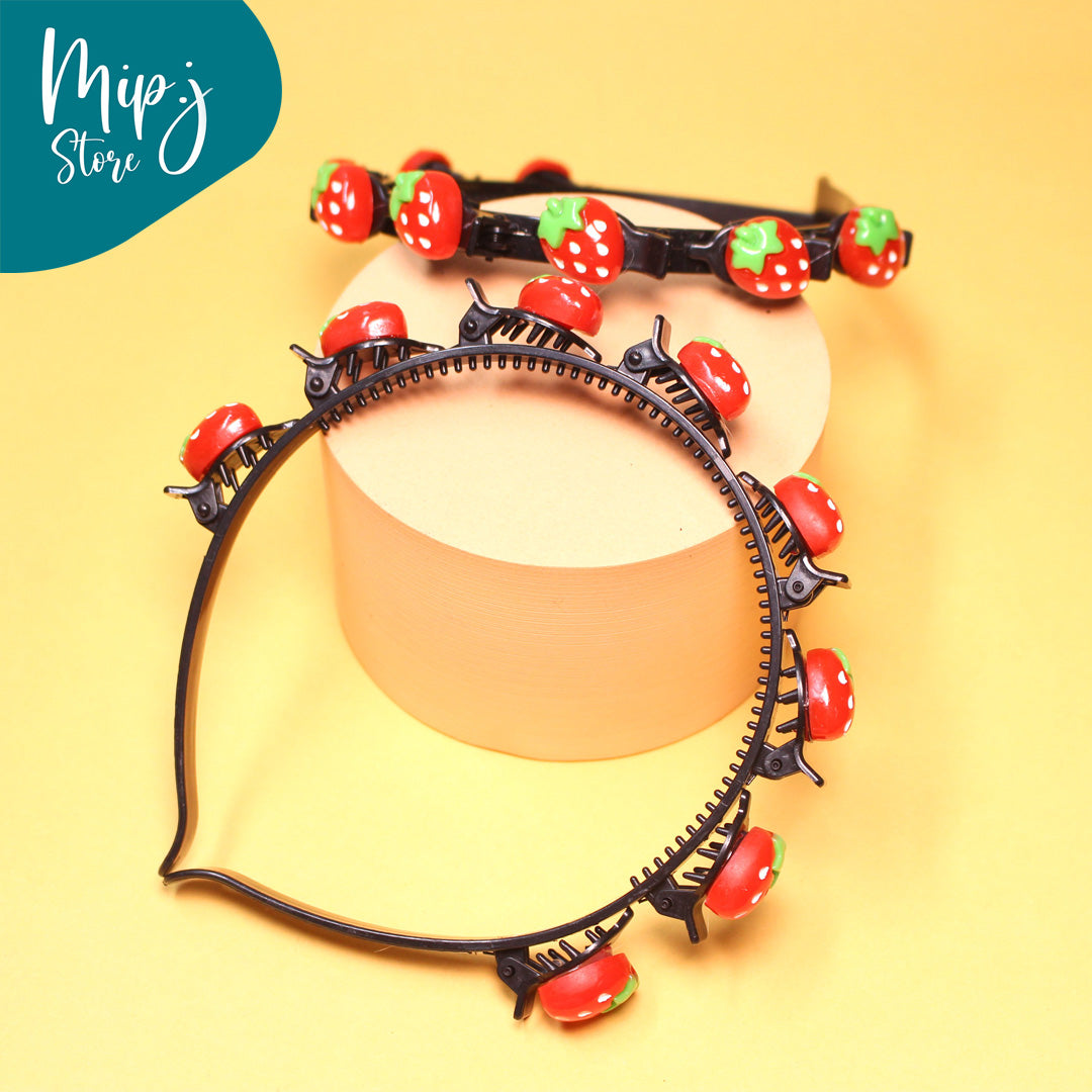 Sweet Strawberry Claw Clip Hairband – For Little Girls