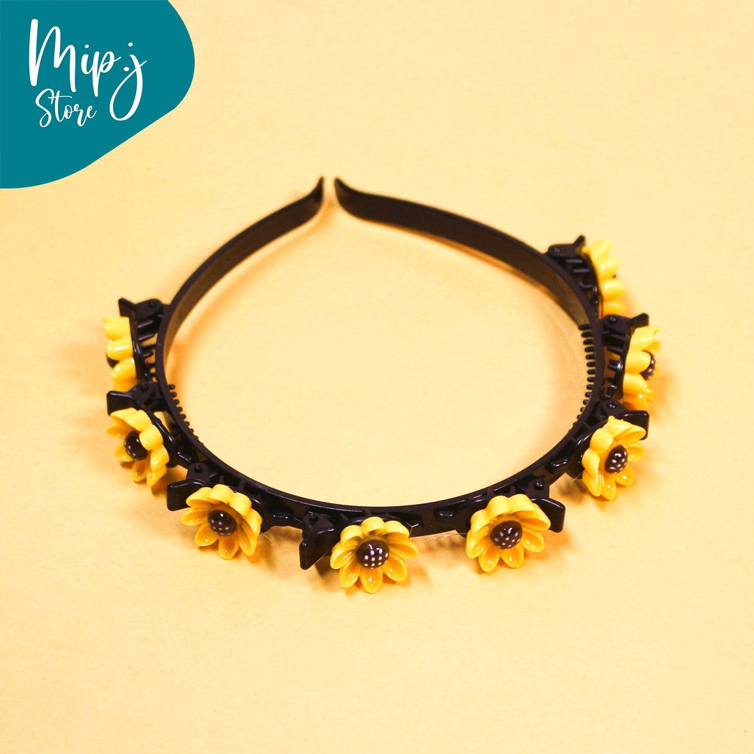 Sunny Sunflower Claw Clip Hairband – For Little Girls