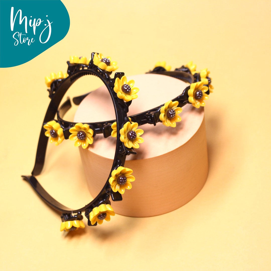 Sunny Sunflower Claw Clip Hairband – For Little Girls