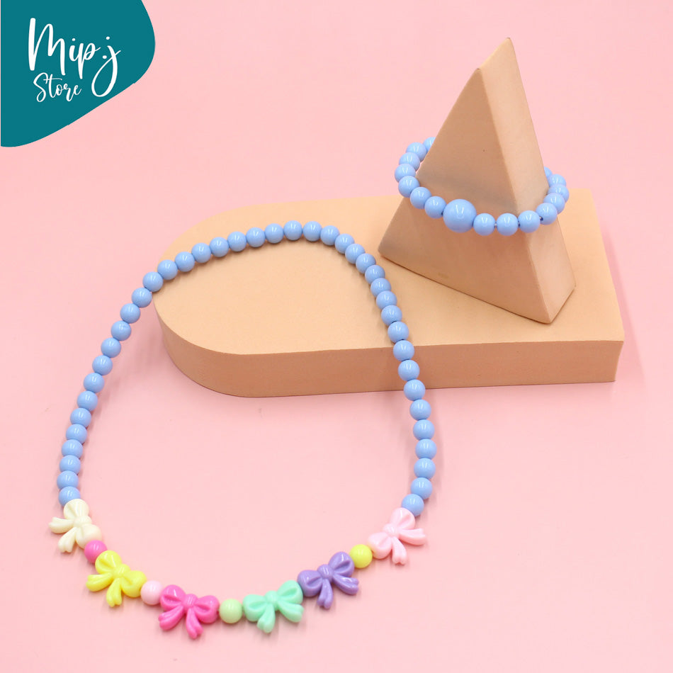 Bowknot necklace and bracelet sets