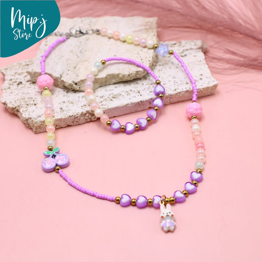 Bunny Hearts Bead Set