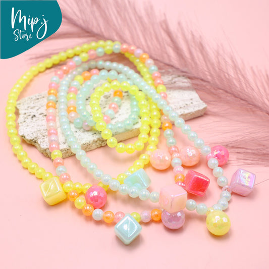 Candy Beads Necklace and Bracelet Set