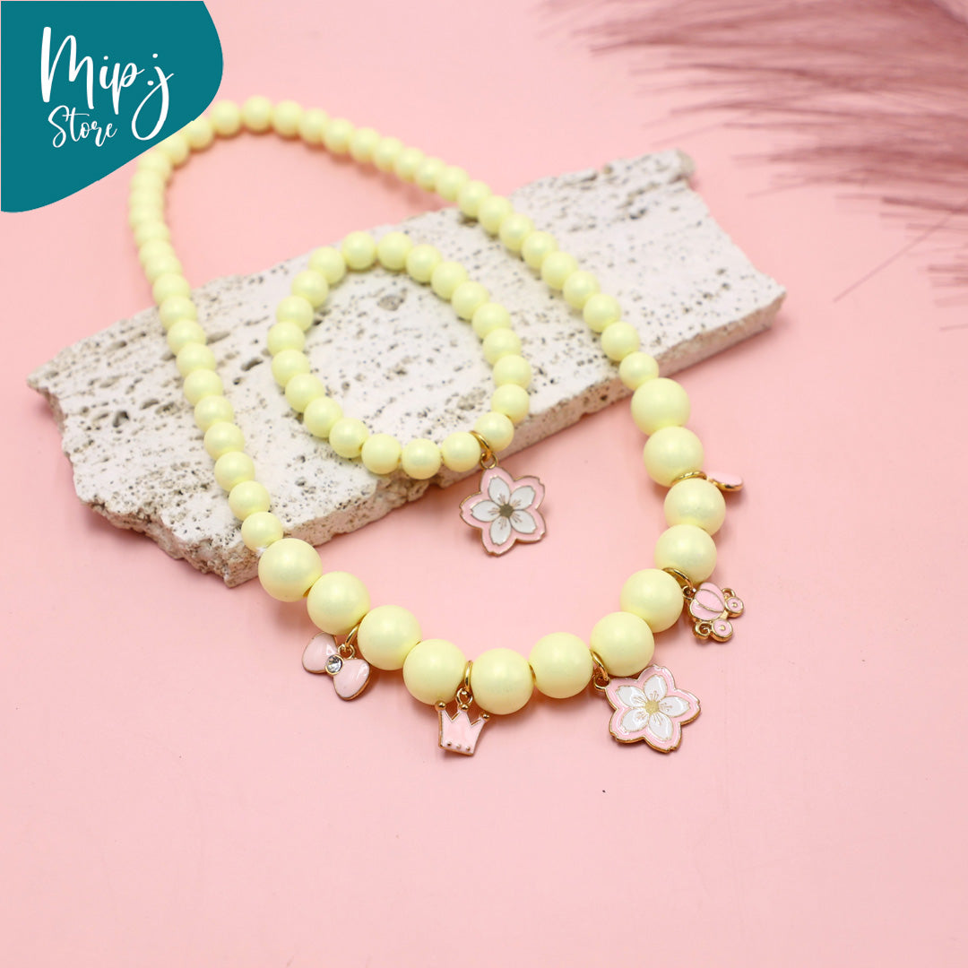 Disney Shine pearls necklace and bracelet set