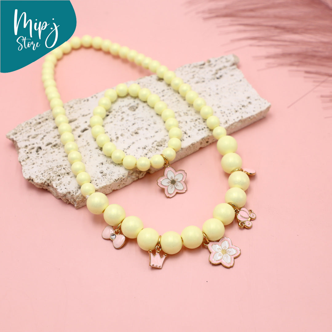 Disney Shine pearls necklace and bracelet set
