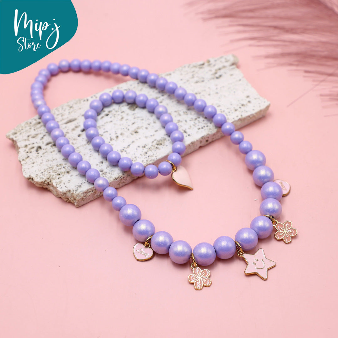 Disney Shine pearls necklace and bracelet set