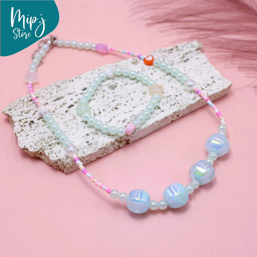 Fairy Bubble Necklace & Bracelet Jewelry Set