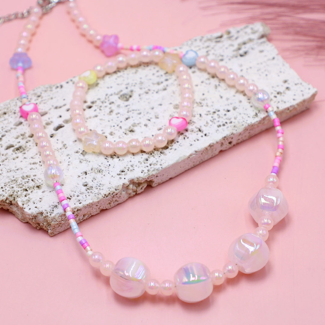 Fairy Bubble Necklace & Bracelet Jewelry Set