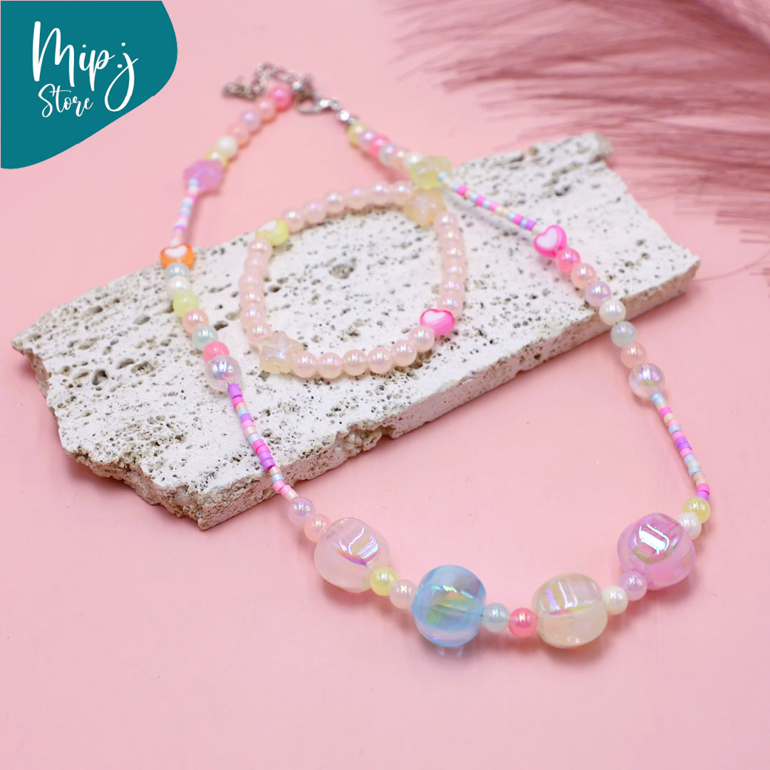 Fairy Bubble Necklace & Bracelet Jewelry Set