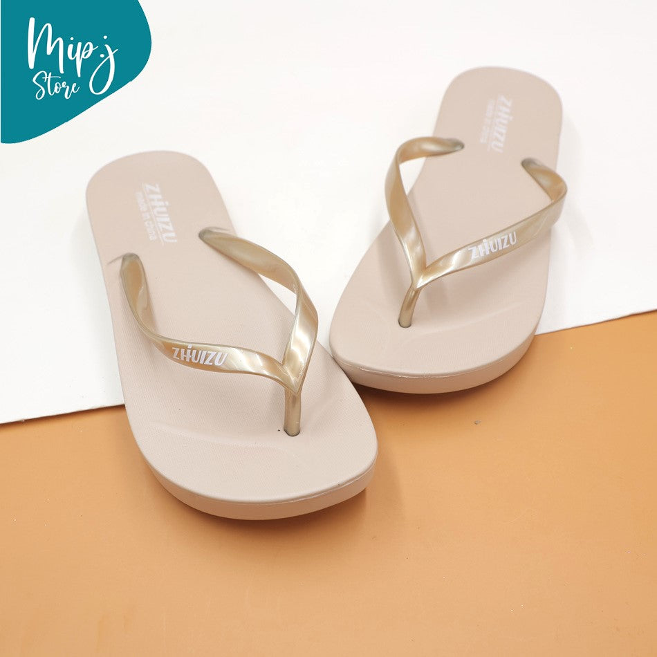 Flip flop plain golden for ladies