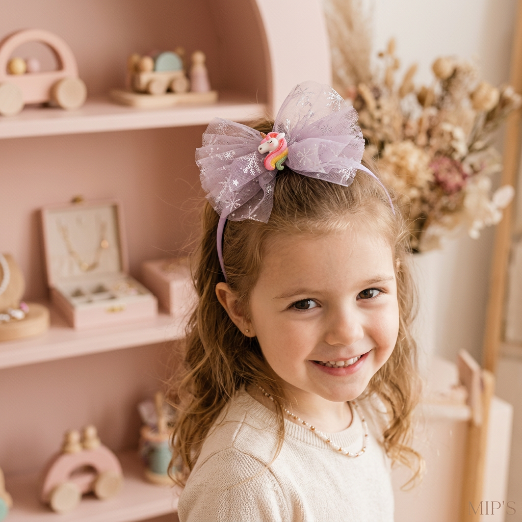 Hairband 2p Set Unicorn Stars in Net