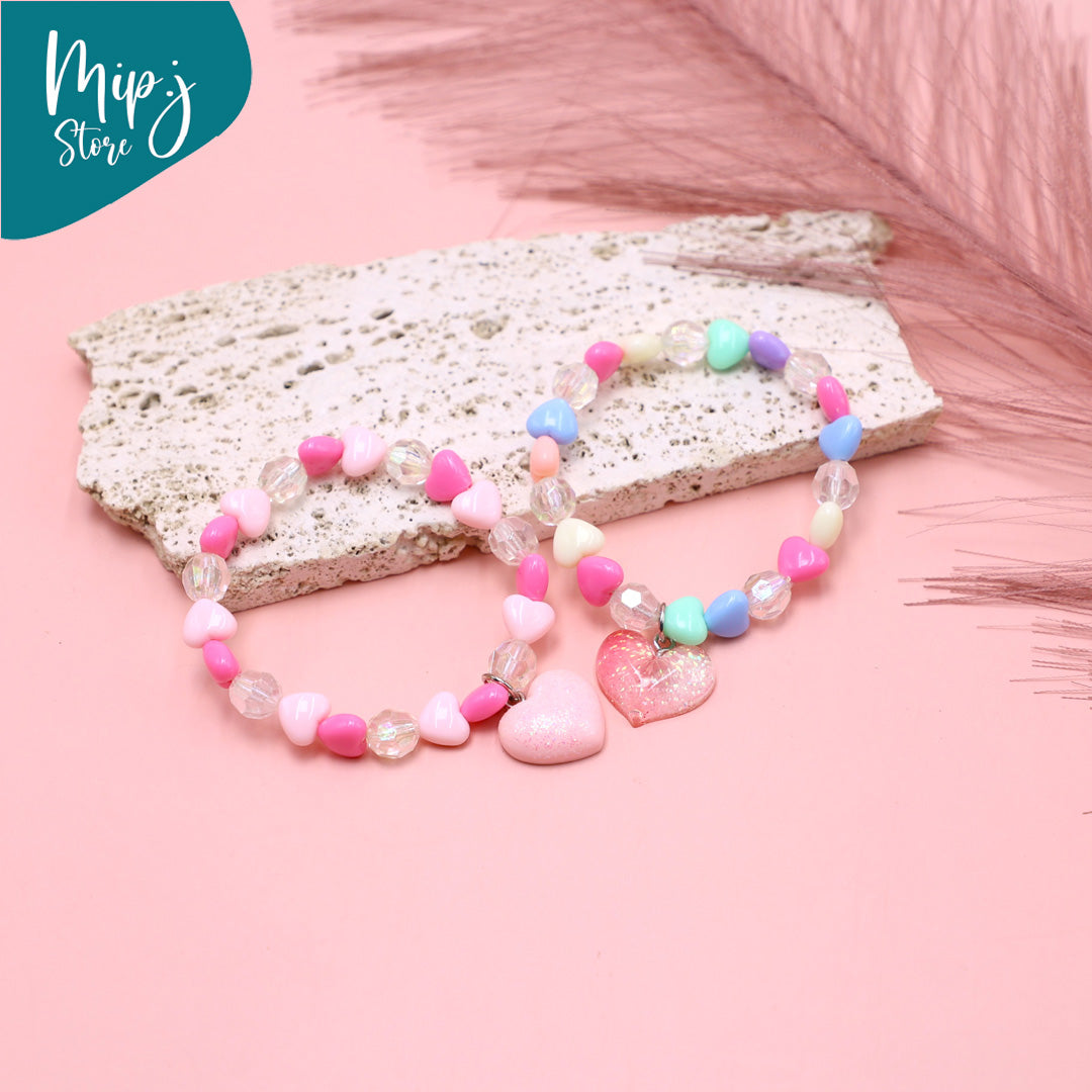 Heart to Heart necklace and bracelet jewelry set
