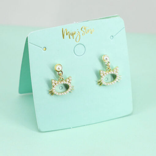 Hello kitty studs earing with chandi tip