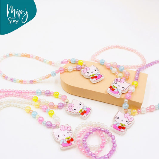 Mimmy glittery LED light necklace and bracelet set