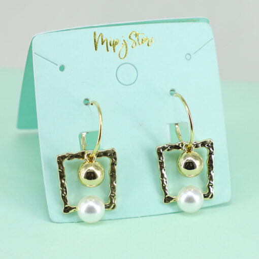 Mix Cube tops earing with 925 silver tip