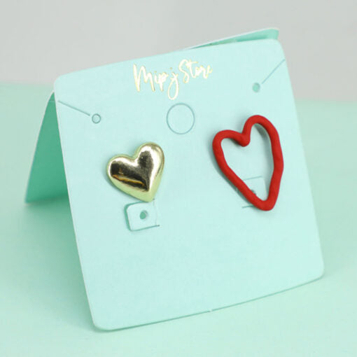 Odd heart Stud Earing 925 silver tip