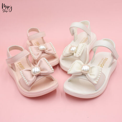 Pearl Bow Sandals