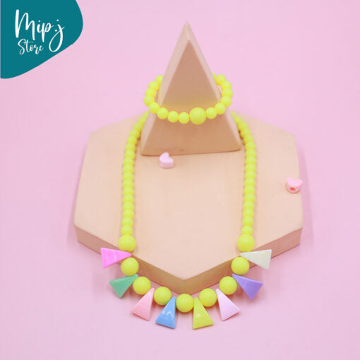 Rainbow Triangle necklace and bracelet sets