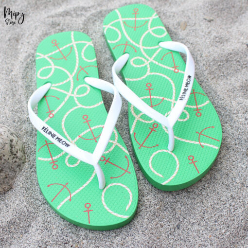 Ship Anchor flipflop slippers