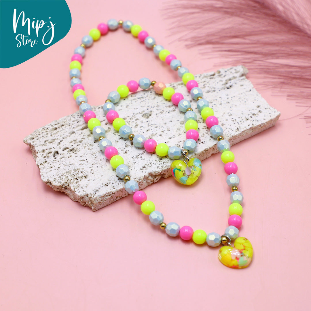 Trendy charms bracelet and necklace kids jewelry