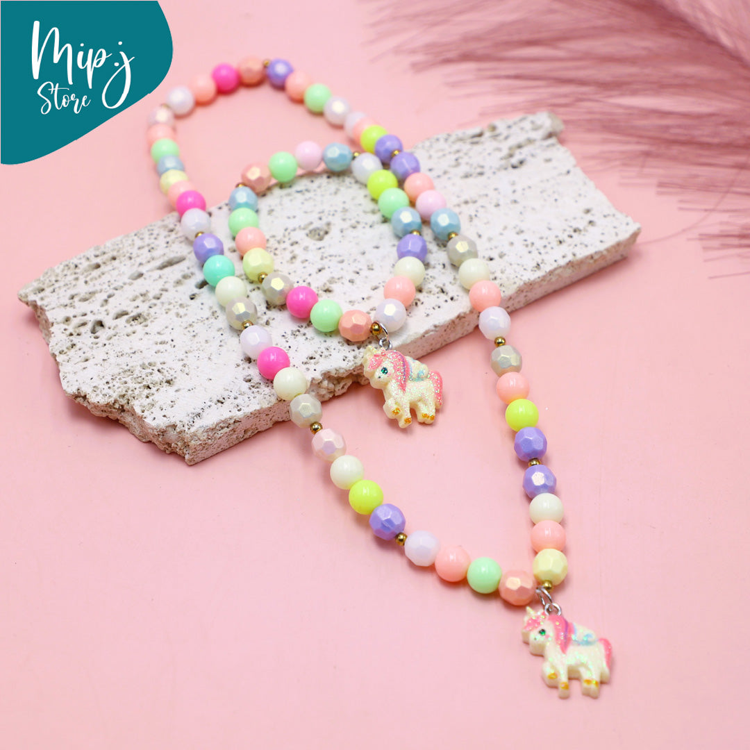 Trendy charms bracelet and necklace kids jewelry