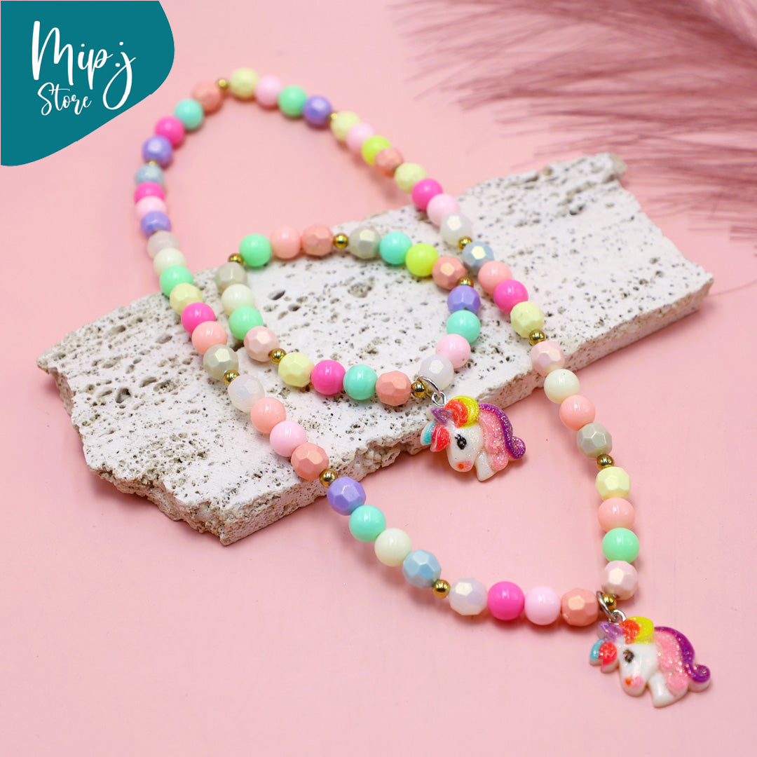 Trendy charms bracelet and necklace kids jewelry