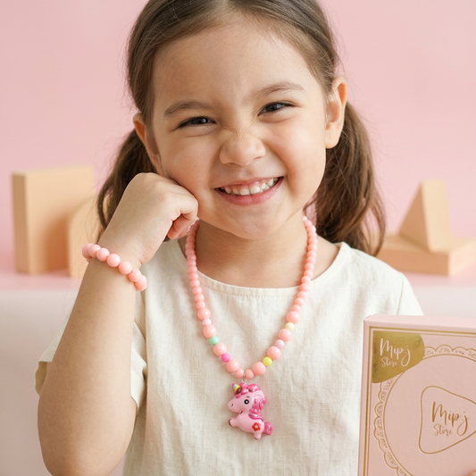 Unicorn LED necklace and bracelet set