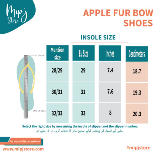 Apple Fur Bow Shoes