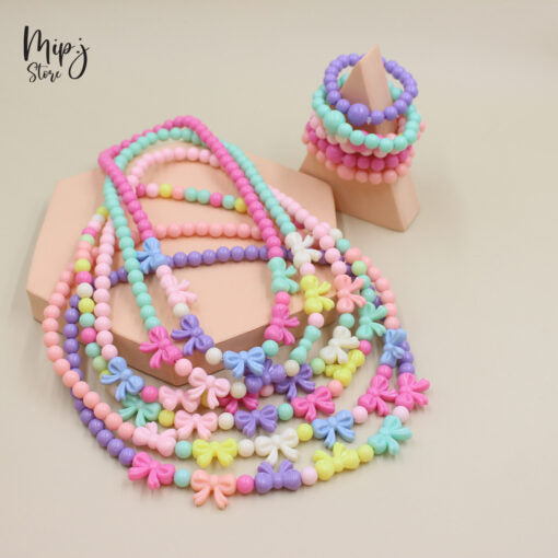 Bowknot necklace and bracelet sets