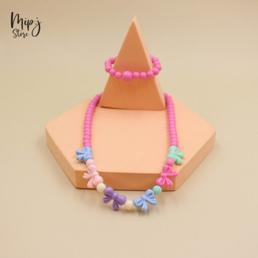 Bowknot necklace and bracelet sets