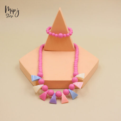 Rainbow Triangle necklace and bracelet sets