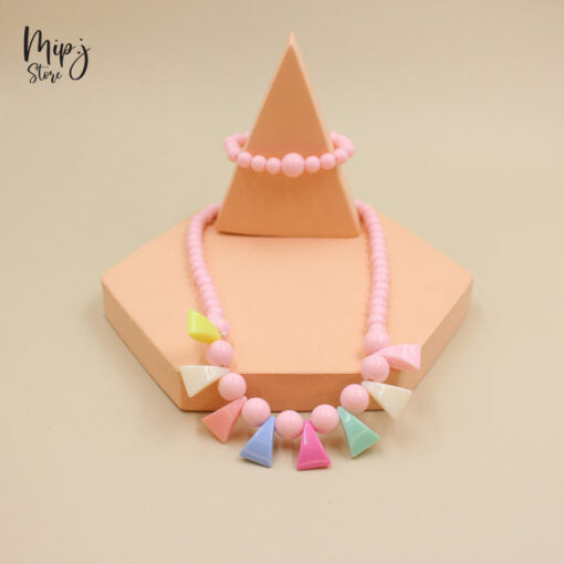 Rainbow Triangle necklace and bracelet sets