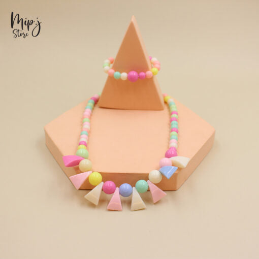 Rainbow Triangle necklace and bracelet sets