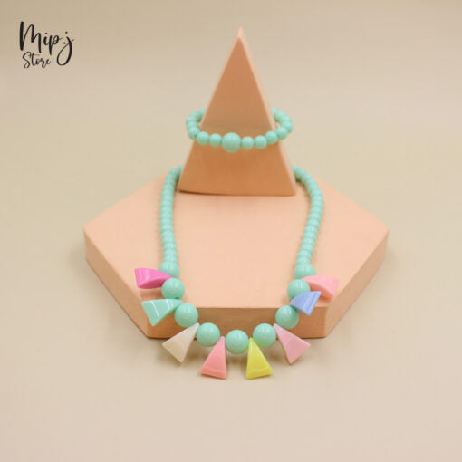 Rainbow Triangle necklace and bracelet sets