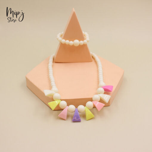 Rainbow Triangle necklace and bracelet sets