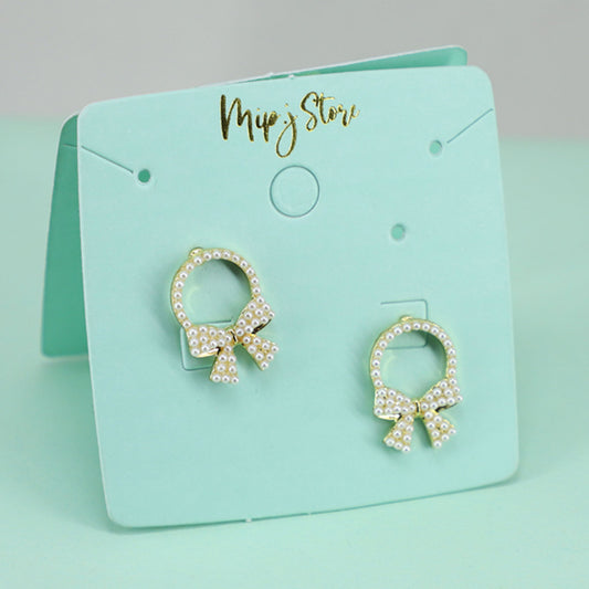 Bow Belly studs with silver tip